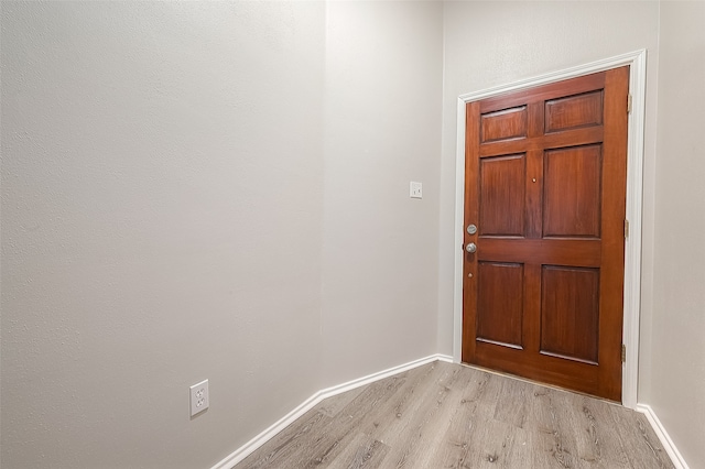 doorway featuring light hardwood / wood-style flooring