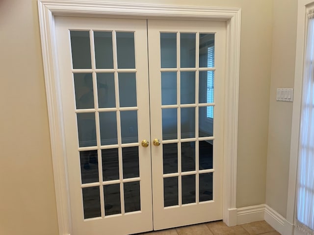 room details with french doors