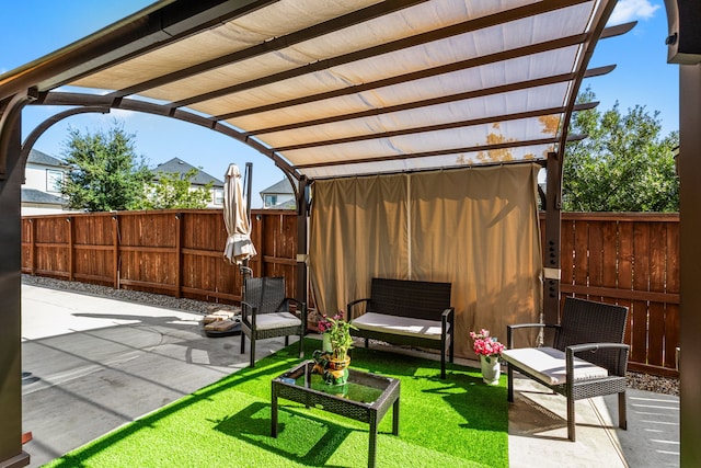 view of patio / terrace with a pergola