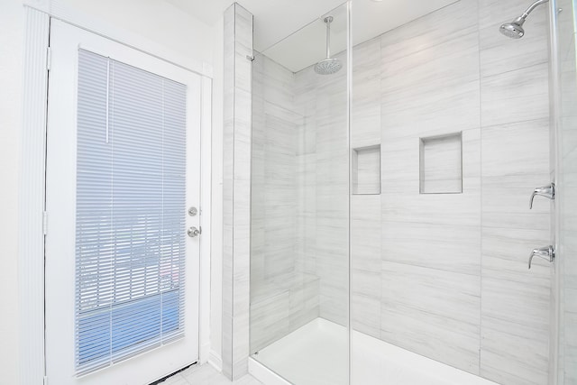 bathroom with walk in shower