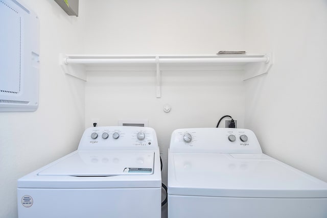 laundry area featuring independent washer and dryer