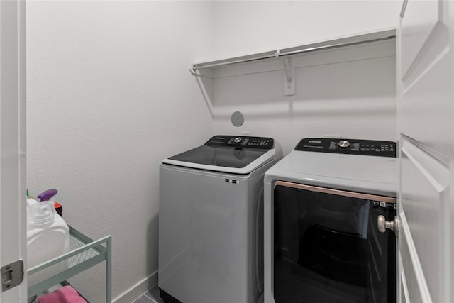 laundry area featuring washer and dryer