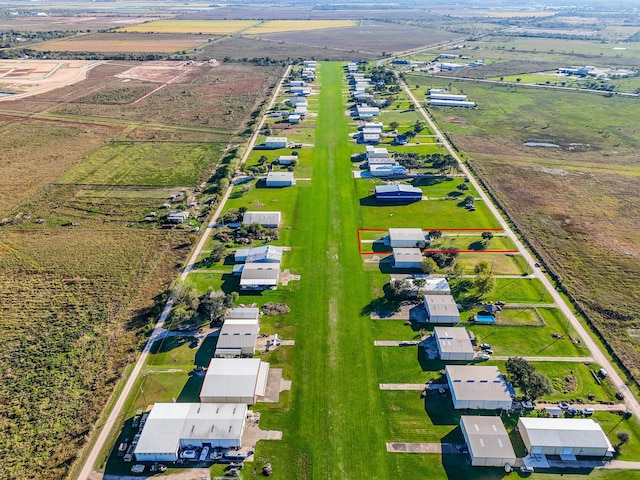 drone / aerial view with a rural view