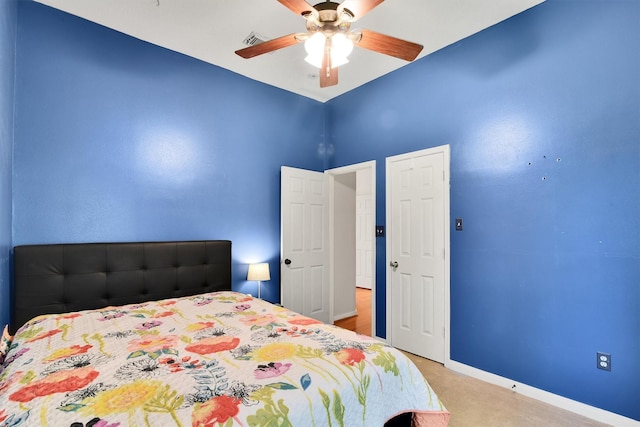 8226 Point Pendleton Dr, Tomball, TX 77375 - carpeted bedroom featuring baseboards and ceiling fan