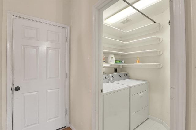 8226 Point Pendleton Dr, Tomball, TX 77375 - washroom featuring separate washer and dryer and baseboards