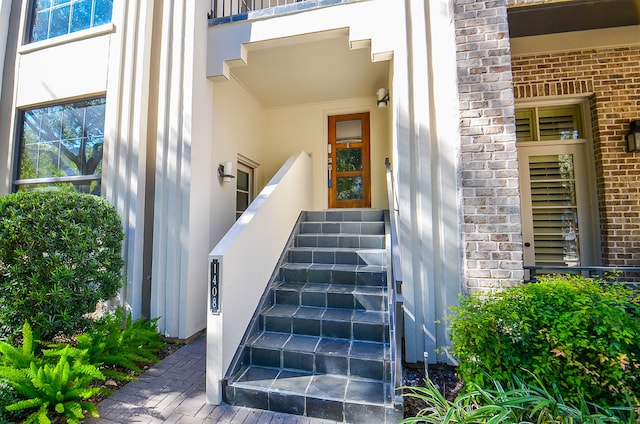 view of stairway