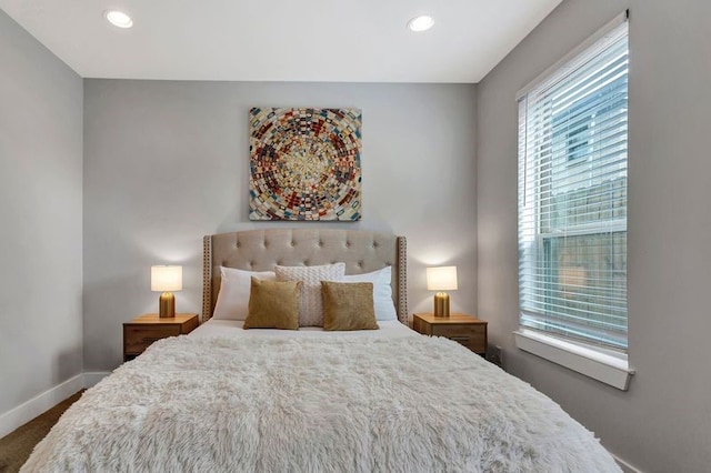 view of carpeted bedroom