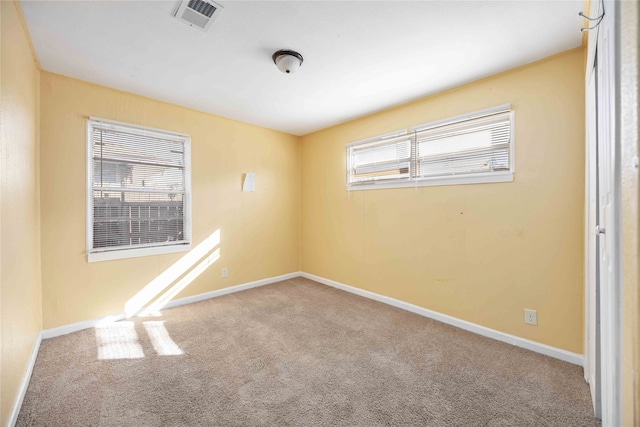 carpeted empty room with a wealth of natural light