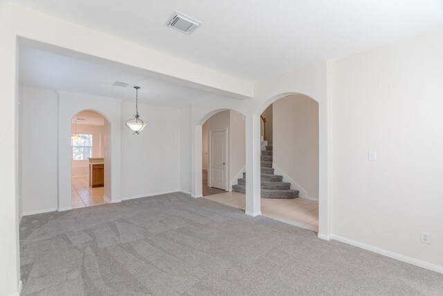 view of carpeted spare room