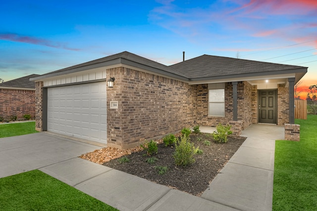 ranch-style house with a garage