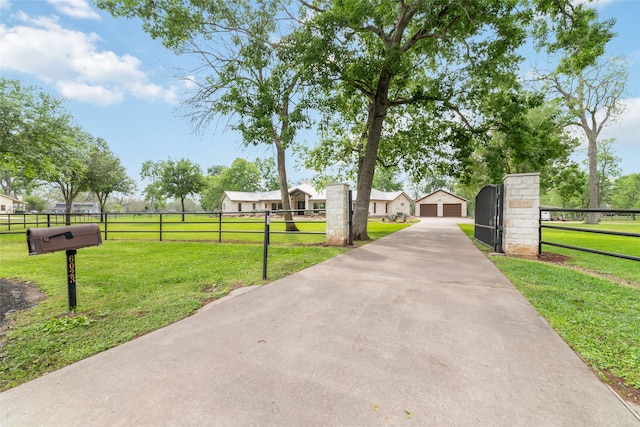 exterior space with a lawn