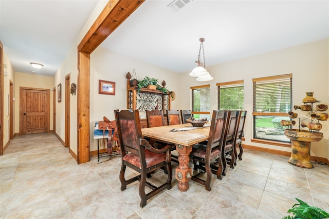 view of dining area