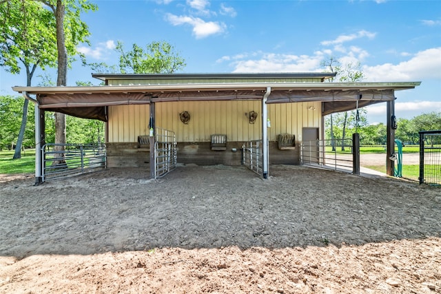 view of horse barn