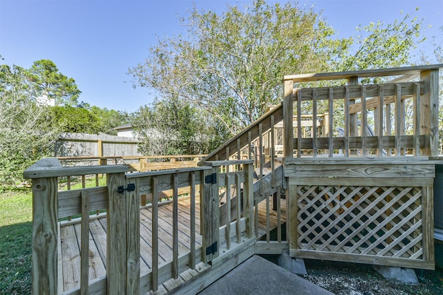 view of wooden deck