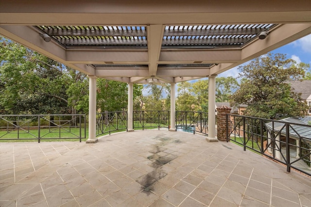 view of patio / terrace with a pergola