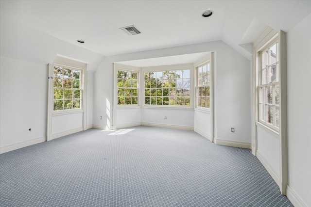 interior space featuring vaulted ceiling