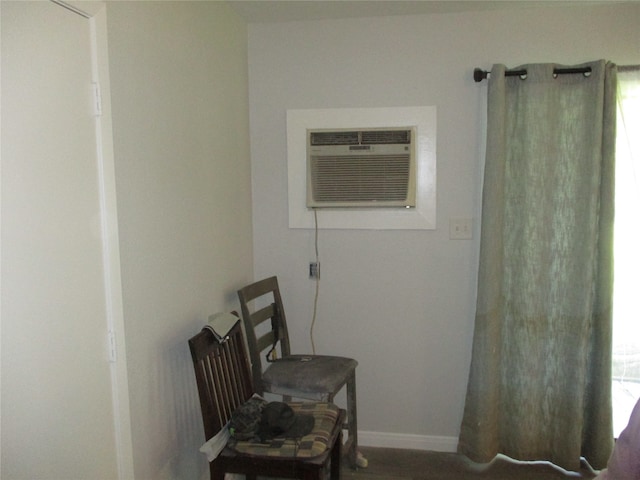 interior space featuring a wall mounted AC