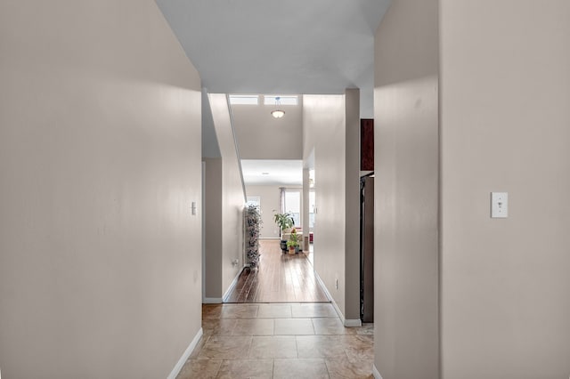 hallway featuring light hardwood / wood-style floors