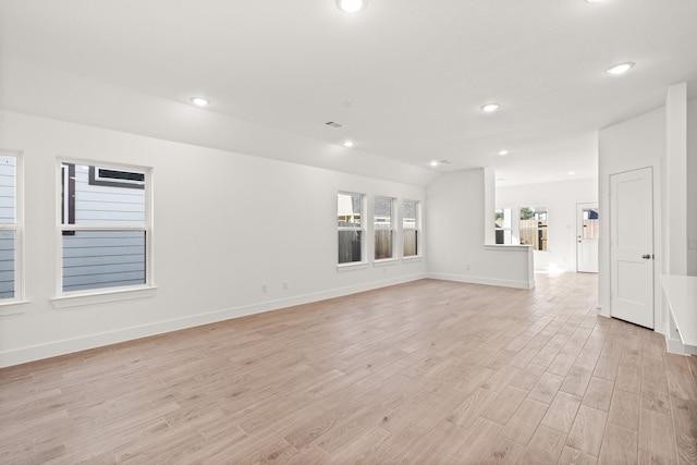 empty room featuring light hardwood / wood-style flooring