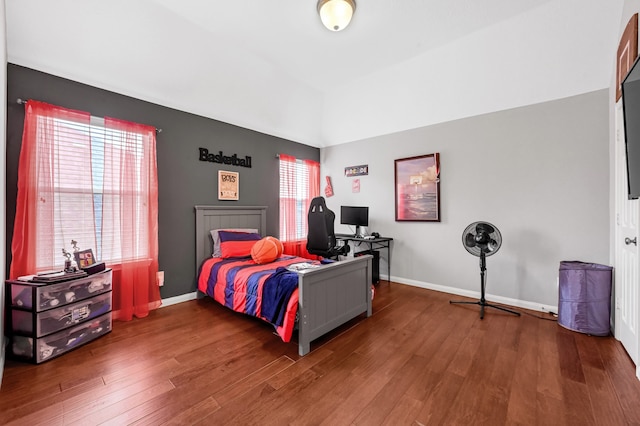 bedroom featuring hardwood / wood-style floors