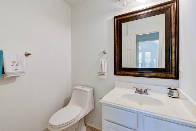 31202 Deerwood Park Ln, Spring City, TX 77386 - bathroom with toilet, vanity, and baseboards