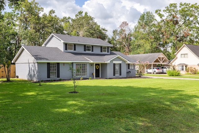 view of property with a front yard