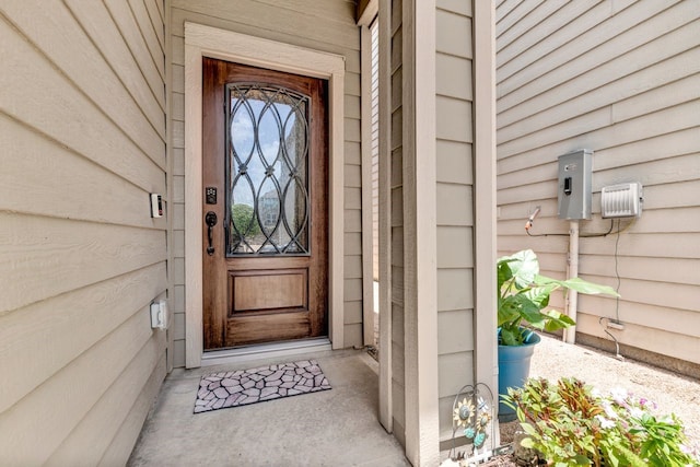 view of doorway to property