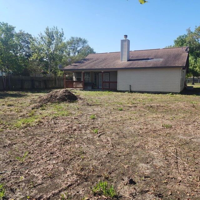 view of yard with a wooden deck