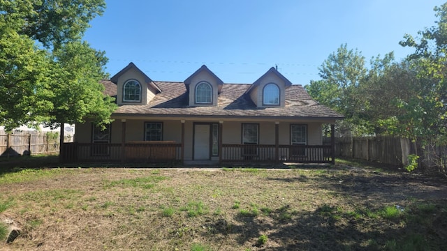 view of front of property with a porch