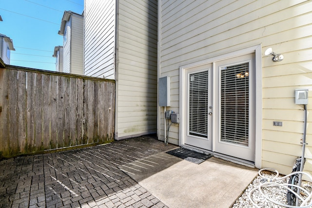 doorway to property featuring a patio