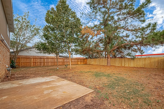 view of yard featuring a patio