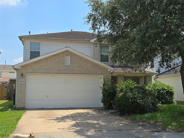 view of front facade featuring a garage