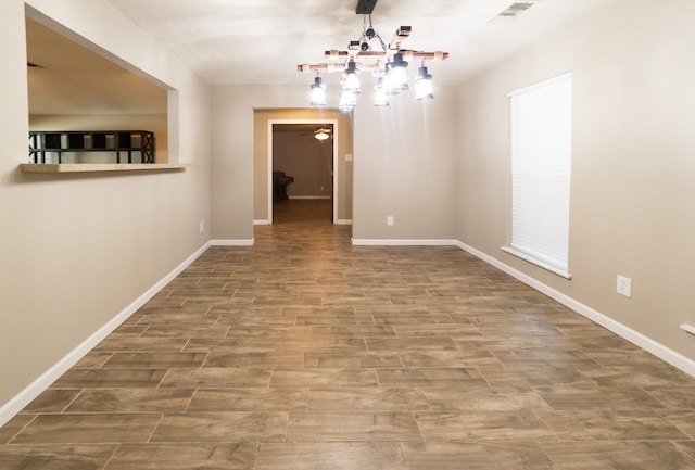 unfurnished dining area featuring hardwood / wood-style floors