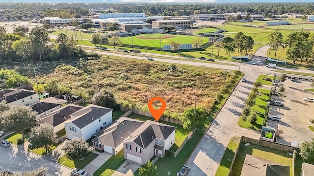 bird's eye view with a residential view