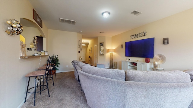 view of carpeted living room