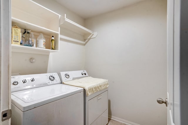 laundry area featuring independent washer and dryer