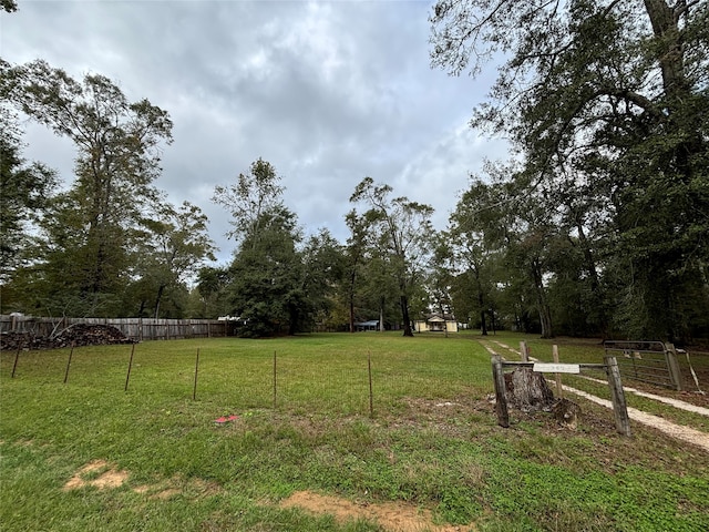 view of yard featuring a rural view