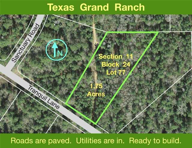 11-24-77 Tranquil Ln, Huntsville TX, 77340 land for sale