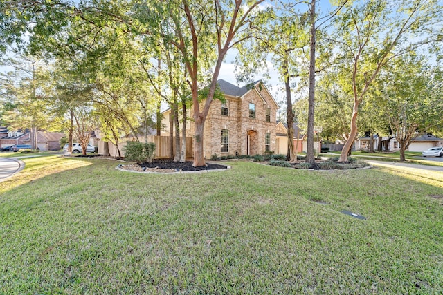 view of front of house with a front yard