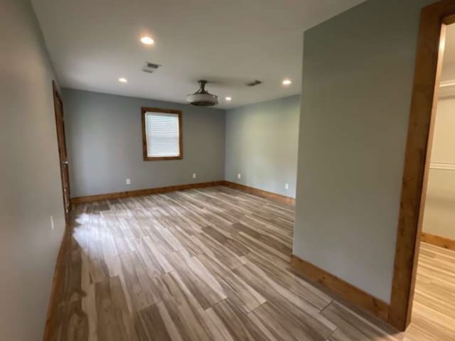 empty room featuring light hardwood / wood-style flooring