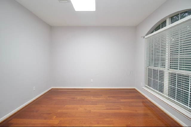 empty room featuring wood-type flooring