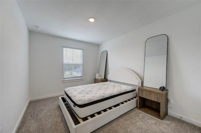 bedroom featuring carpet