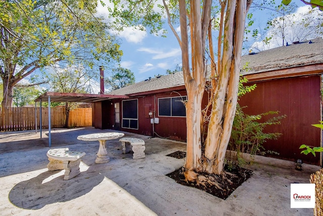 exterior space featuring a patio