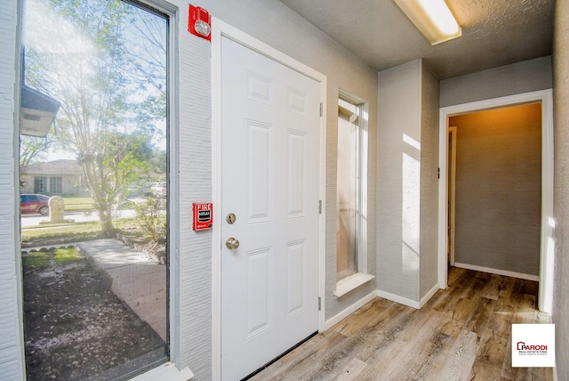 entrance foyer featuring light wood-type flooring