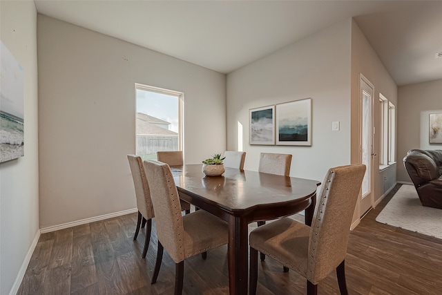 dining room featuring dark hardwood / wood-style flooring