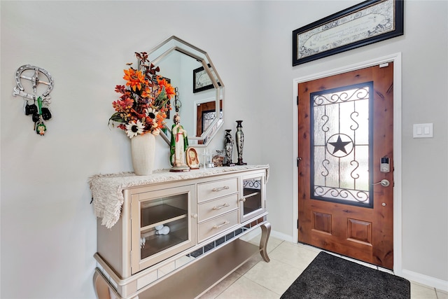 view of tiled entryway