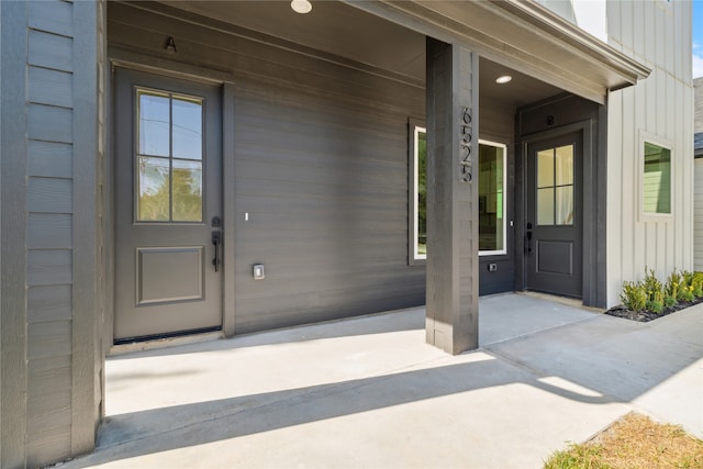 view of doorway to property