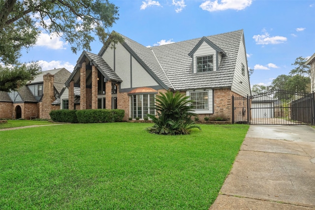 view of front of house with a front yard