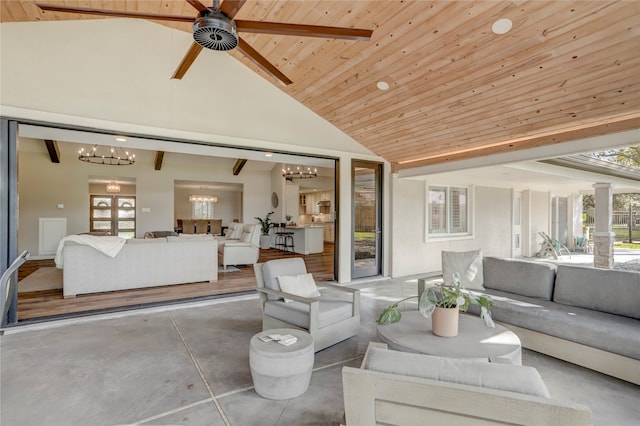 view of patio / terrace with an outdoor living space