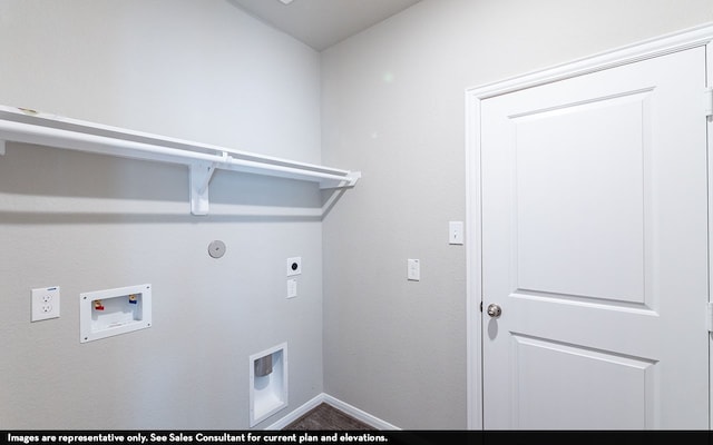 laundry room featuring electric dryer hookup and hookup for a washing machine